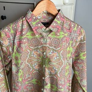 Lands’ End Paisley Blouse. Size 10